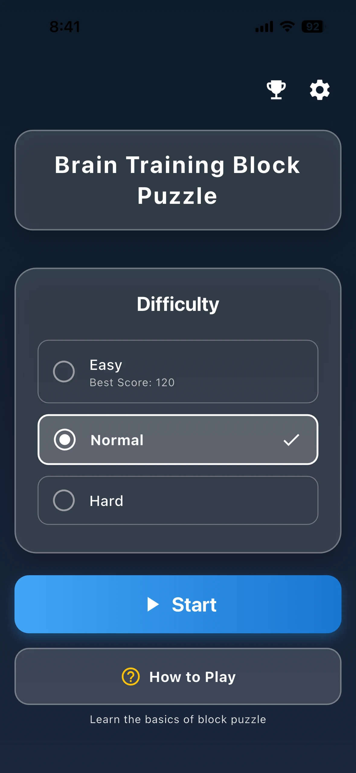 Home Screen - Intuitive Controls