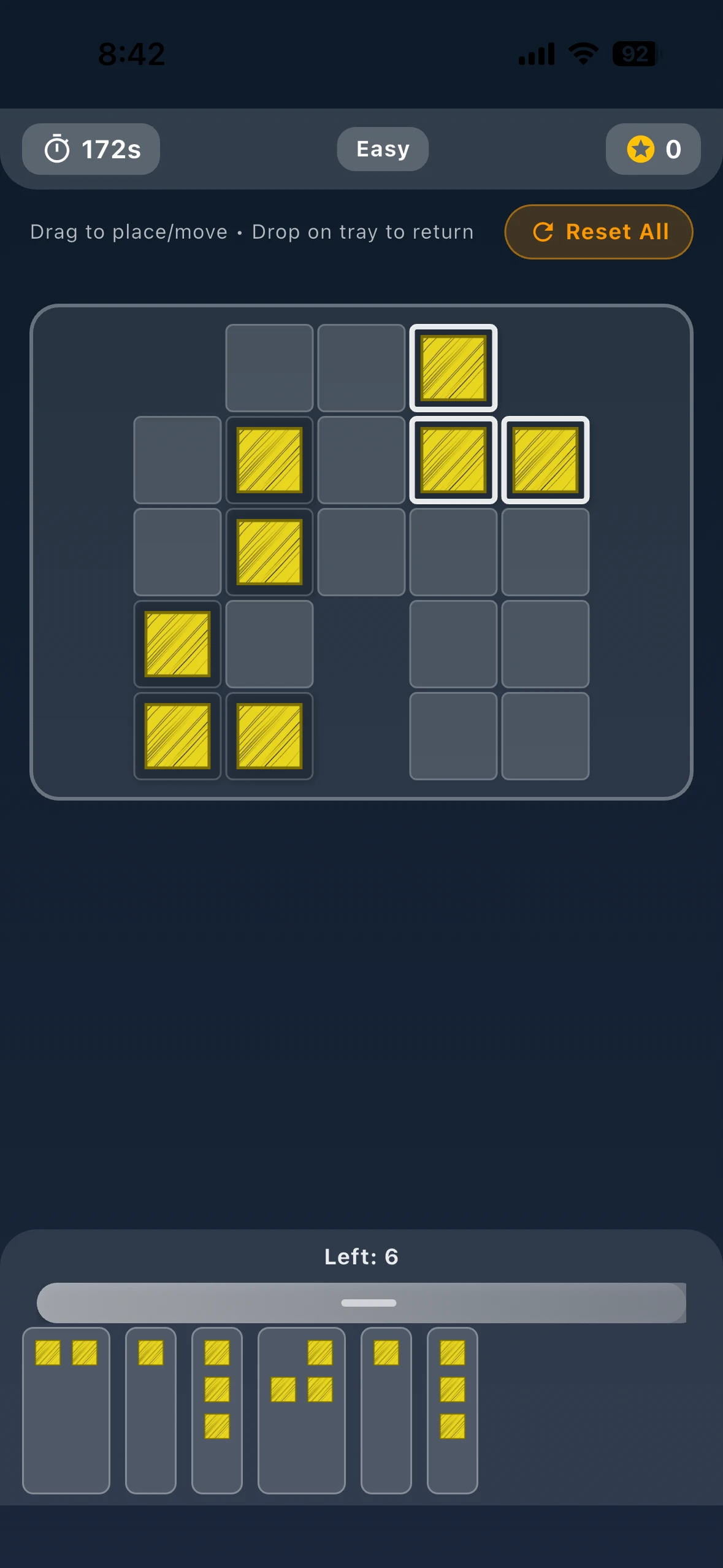 Game Screen - Easy Difficulty