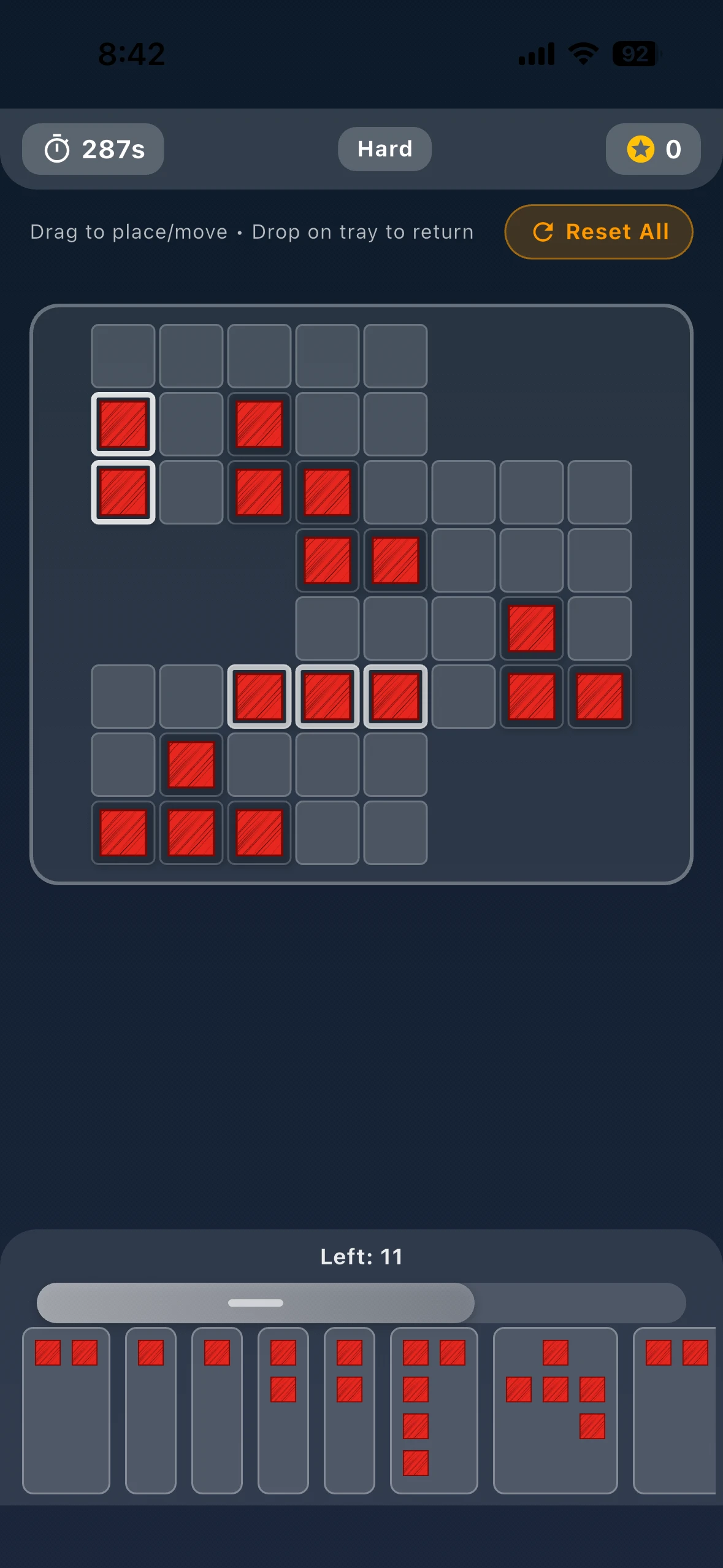 Game Screen - Hard Difficulty